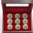 9PCS NAMES 2021 Atlanta Braves MLB world series championship rings 11 size with case（1001）