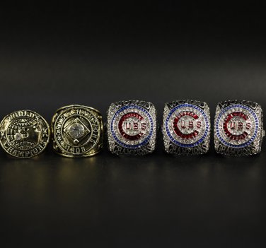 5PCS Set Chicago Cubs MLB world series championship rings 11 size without case&iuml;&frac14;�1005&iuml;&frac14;�