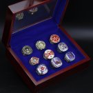 Set 9PCS Boston Red Sox MLB world championship rings 11 size with case（1045）