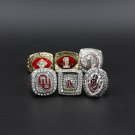 6PCS Oklahoma Sooners OU NCAA Championship rings 11 size without case（1058）