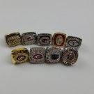 9PCS 2021 Georgia Bulldogs football NCAA championship ring 11 size without case（1062）