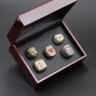 Set 5pcs Texas Longhorns NCAA championship rings 11 size with case（1066）