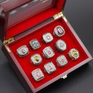 Set 11 PCS New Ohio State Buckeyes NCAA championship rings 11 size with case（1070）