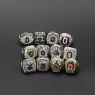 Set 12 PCS New Ohio State Buckeyes NCAA championship rings 11 size without case（1071）