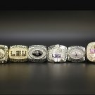 6PCS LSU Lousiana State University NCAA championship rings 11 size without case（1079）