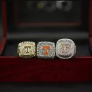 3PCS 1998 2008 2015 Tennessee Volunteers NCAA championship rings 11 size with case（1083）