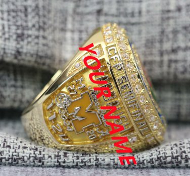 Custom Your name 2024 Michigan Wolverines Rose Bowl NCAA Championship Ring 7-16S