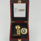 Offical 2024 Boston Celtics Basketball Championship ring and trophy with case 8-14 size US