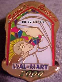 2000 Walmart Madonna and child Christmas Tree Ornament