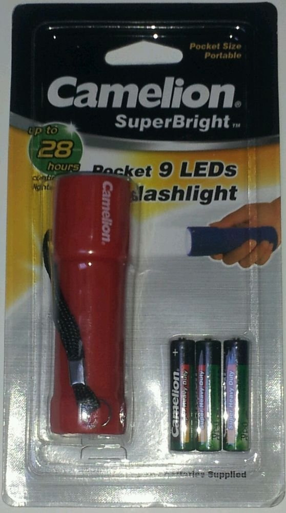 Camelion FLASH LIGHT 28 with batteries Red color