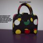 POLKA-DOT CANVAS PURSE