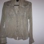 RUE21 GLITZY PEARL SNAP SHIRT