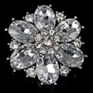 Mirror-Like Flower Brooch
