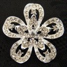 Brilliant Rhinestone Flower Brooch