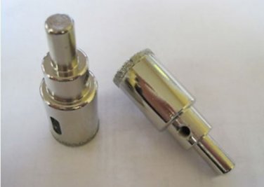 1" (25.4mm) Diamond Coated Core Bits for Glass - 2 pcs