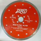 ZERED 6" Dry Cut Turbo Diamond Blade for Granite Marble