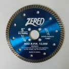 ZERED 6" Supreme Dry Cut Turbo Diamond Blade for Granite Marble