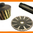 Core Bit, Resin Filled Drum Wheel, Concave/Curved Blade