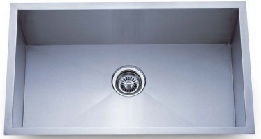 Undermount Kitchen Single Bowl Stainless Sink  18Gauge   23" x 18"