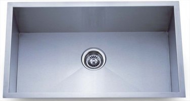 Undermount Kitchen Single Bowl Stainless Sink  18Gauge   20" x 15"
