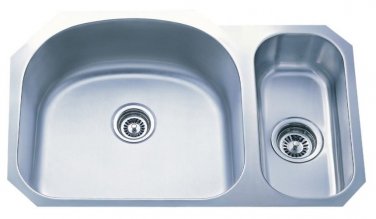 Undermount Kitchen Single Bowl Stainless Sink  18Gauge  32" x 21"