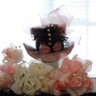 fancy pink ribbon mini party hat