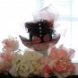 fancy pink ribbon mini party hat