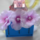 flower with pearl bobby pins-light purple