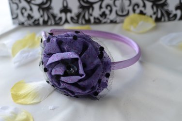 flower headband-purple