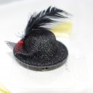 mini size top hat clip-black