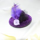 mini size top hat clip-purple