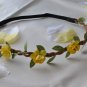 bridal flower headband-yellow