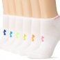 "NEW" Under Armour Womens No Show White/Neon Socks 6 Pair