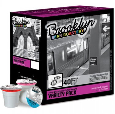 "NEW" Brooklyn Beans Variety 40 Pack K-Cup Coffee Keurig