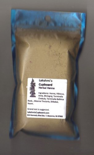 Herbal Henna Powder 16 oz - Body Art Quality with Amla, Shikakai, Bhringraj, Neem and Hibiscus