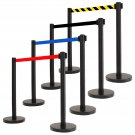 RETRACTABLE BELT STANCHION 36" TuffTex BLACK 78" 2 PCS SET