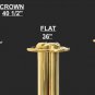 3 PCS ROPE STANCHION SET, TAPER TOP AND GOLD POLISH S.S. 12" FLAT BASE