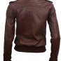 LEATHER JACKET FOR MENS FASHION BIKER JACKER BROWN/BLACK