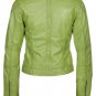 Handmade Women Leather jacket green