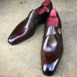 Handmade Brown Monk Leather Shoe, Dress Buckle Shoes, Dress Men Formal Shoes