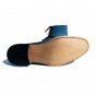 Handmade Jodhpurs Blue Black Boots ,Blue Ankle Lace UP Boots Round Ankle Strap