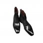 Black Ankle high Boots, Handmade Two Tone Genuine Leather Boot, Brogue Toe Boots