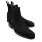 Handmade Chelsea Black Suede Boots Ankle High Formal Trendy Stylish Boots Men
