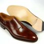Handmade Monk Leather Shoes, Men Burgundy Formal Dress Trendy Single Strap Shoes