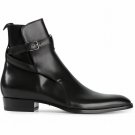 Jodhpurs Leather Boot, Ankle Boot, Handmade Black Men Dress Formal Boots