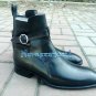 Jodhpurs Leather Boot, Ankle Boot, Handmade Black Men Dress Formal Boots