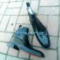 Jodhpurs Leather Boot, Ankle Boot, Handmade Black Men Dress Formal Boots