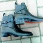 Jodhpurs Leather Boot, Ankle Boot, Handmade Black Men Dress Formal Boots