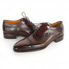 Men's Oxford Shoes, Brown Cap Toe Shoes, Handmade Dress Shoes, Men Leather Shoe