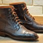 Handmade Men Boots Formal Alligator Crocodile Texture Leather, Brown ankle Boots